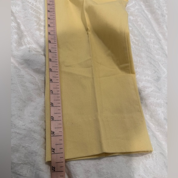 Ralph Lauren Yellow Chino pleated Pants Classic Cotton - Picture 6 of 7